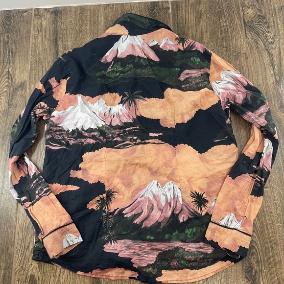 Desmond Dempsey Pajama Set L Luxury Print Designer Loungewear Rare South Island - Picture 5 of 9